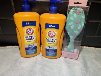 2x 32 oz Arm & Hammer Ultra Max Body Wash Shampoo Conditioner 3 in 1 Cool Water