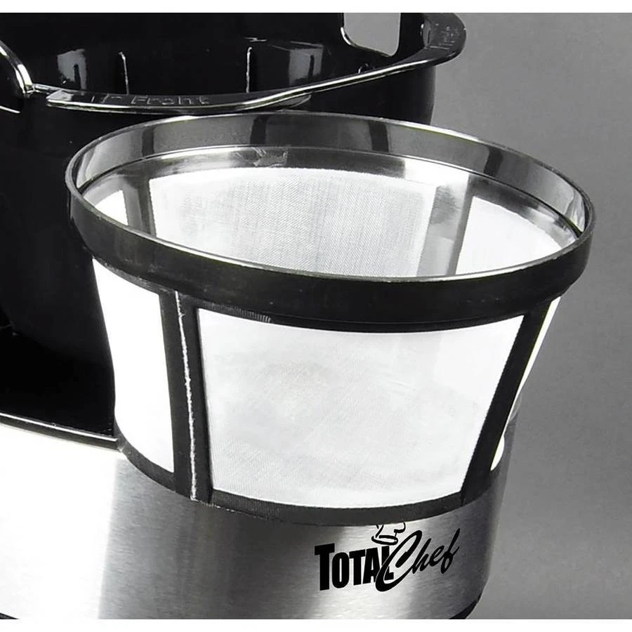 Cafetera programable Total Chef 12 tazas 1,8 L con filtro negra y plateada (41D Foto 4 de 4