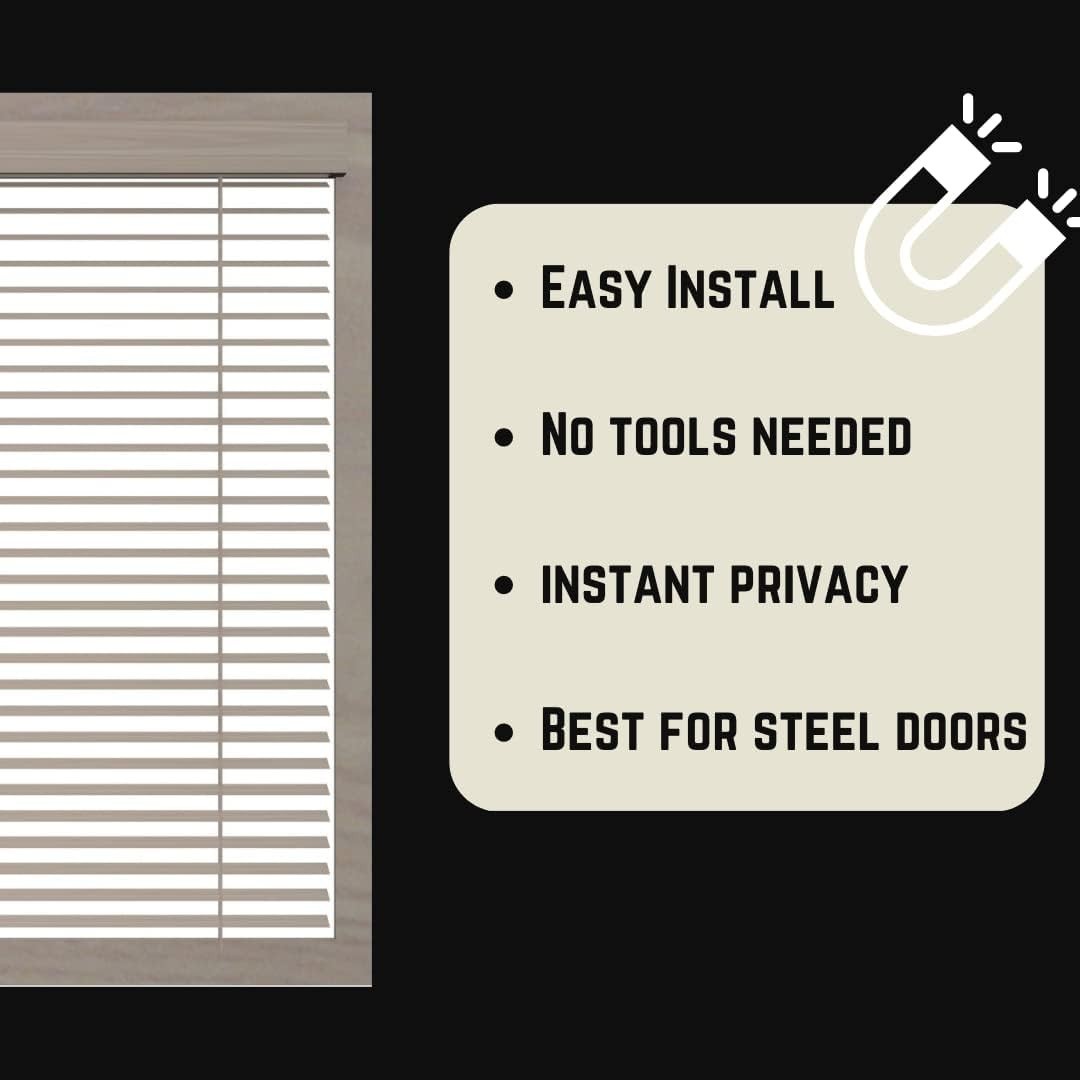 Magnetic Shades for Steel Doors 25x40 Beige