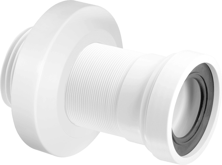 McAlpine WC17-114 WC Connector Wall Flange for Flexible WC Connector, White