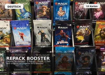 MTG Magic Repack Booster 15 Karten Deutsch 3 Rares  1+ Foil Farben frei wählbar