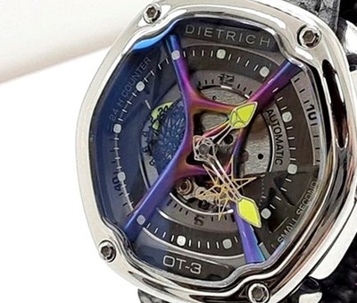 Dietrich OT-3 Organic Time Automatic 44mm SS Men's Watch Working Authentic
