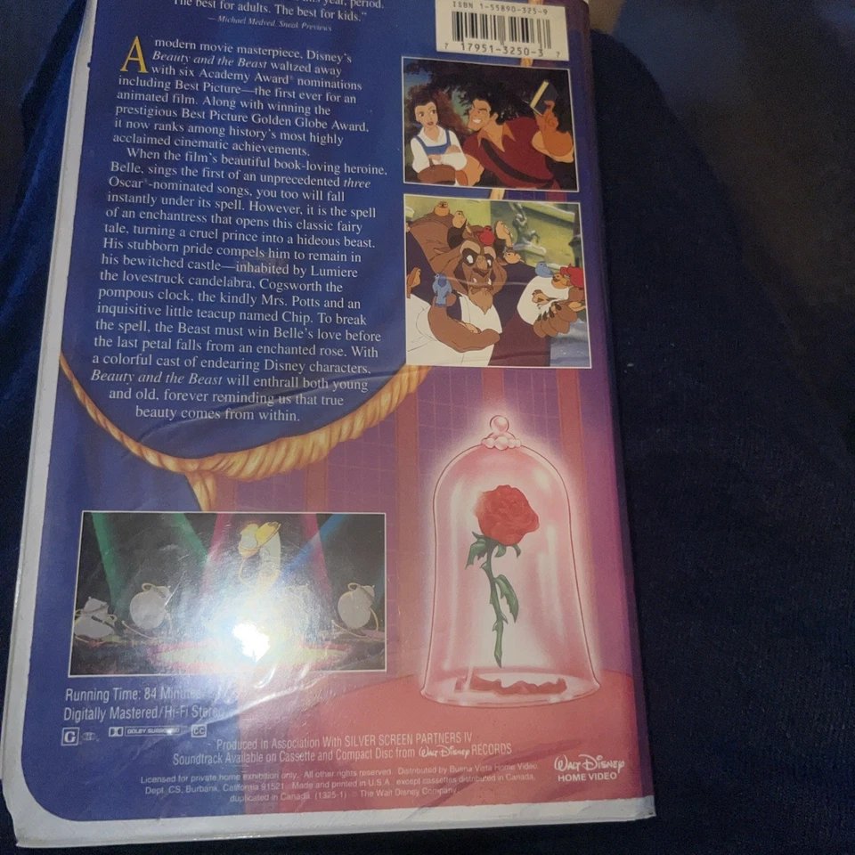 Beauty and the Beast VHS The Classics Black Diamond Collection RARE! Walt Disney - Image 4 of 4