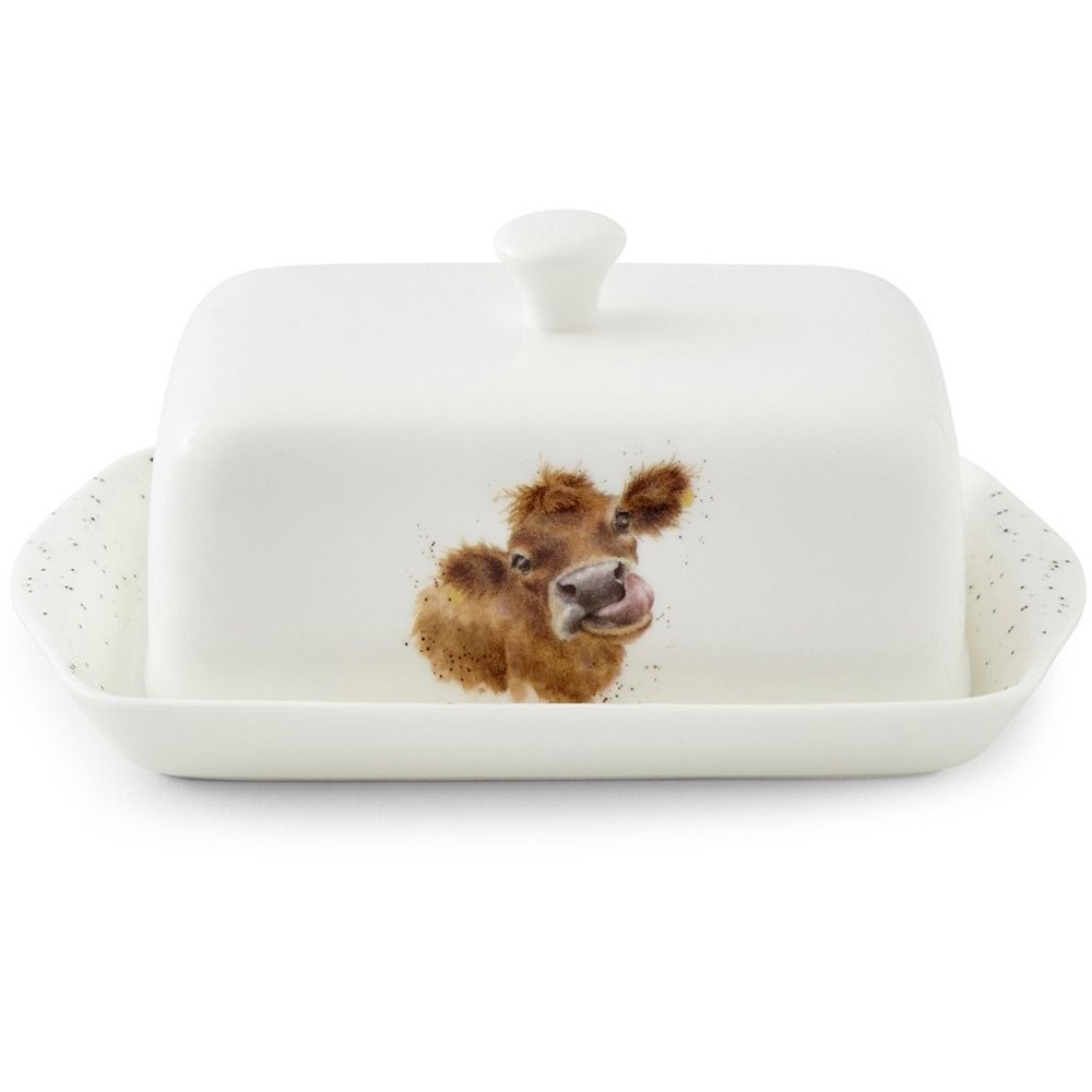 Wrendale Designs Covered Butter Dish - Cow - Image 2