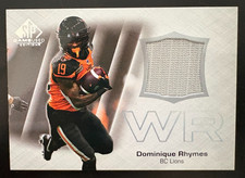 2023 UD SP Game Used CFL BC Lions Dominique Rhymes  Jersey Card