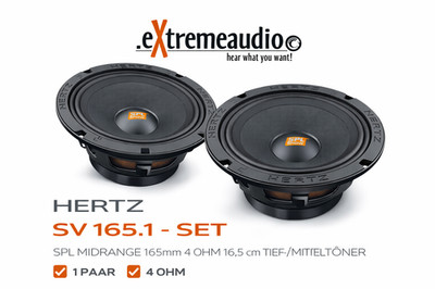 HERTZ SV 165.1 - SET SPL MIDRANGE 165mm 4 Ohm 16,5 cm Tief-SV Mitteltöner 1 Paar