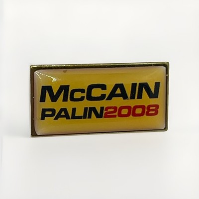 2008 John McCain Sarah Palin Republican President Election Enamel Lapel Hat Pin