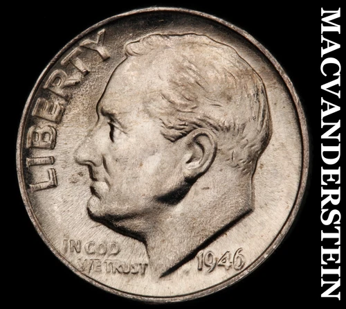 1946-D Roosevelt Dime- Silver Choice Gem Brilliant Uncirculated Luster #i5444
