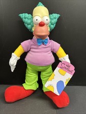 The Simpsons Krusty The Clown Collectible Plush Doll Jakks Pacific 11"