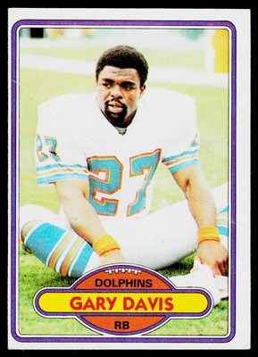Gary Davis, 1980 Topps, #262, Miami Dolphins, RC