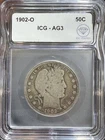 1902 O Barber Half Dollar ICG AG-3 IDC Verified