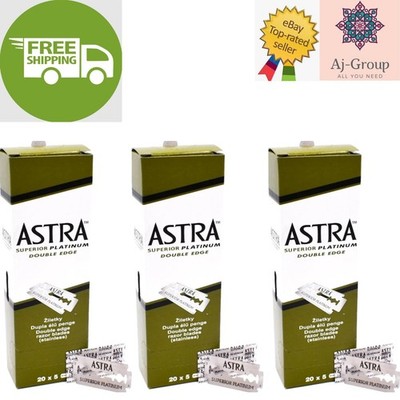 300 Klingen X Astra Superior Platinum Double Edge Rasierklingen  VERSANDKOSTE...