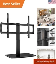 Sturdy Universal TV Stand for 32-65 Inch TVs with 80° Swivel & Cable Management