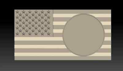 3D STL models for CNC - 14 Set USA Flags - 14 stl files cutting vectors Design