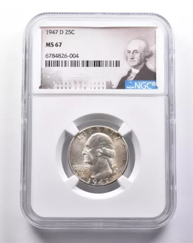 MS67 1947-D Washington Quarter NGC *3329