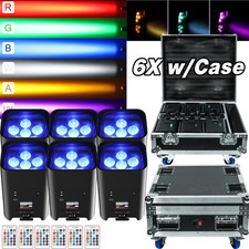 Uplight DMX Wifi APP Wireless Control 6x18W RGBWAUV Battery LED Par Light W/Case