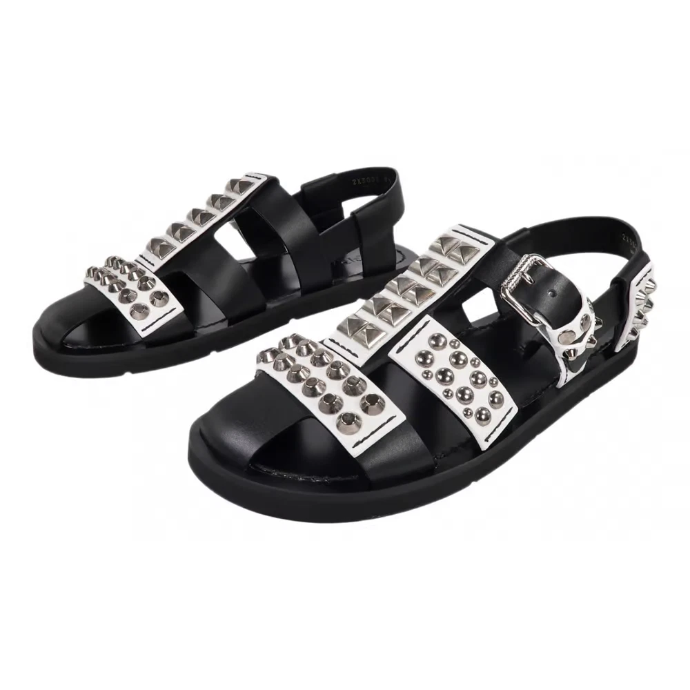 Prada 2025 studded sandals
