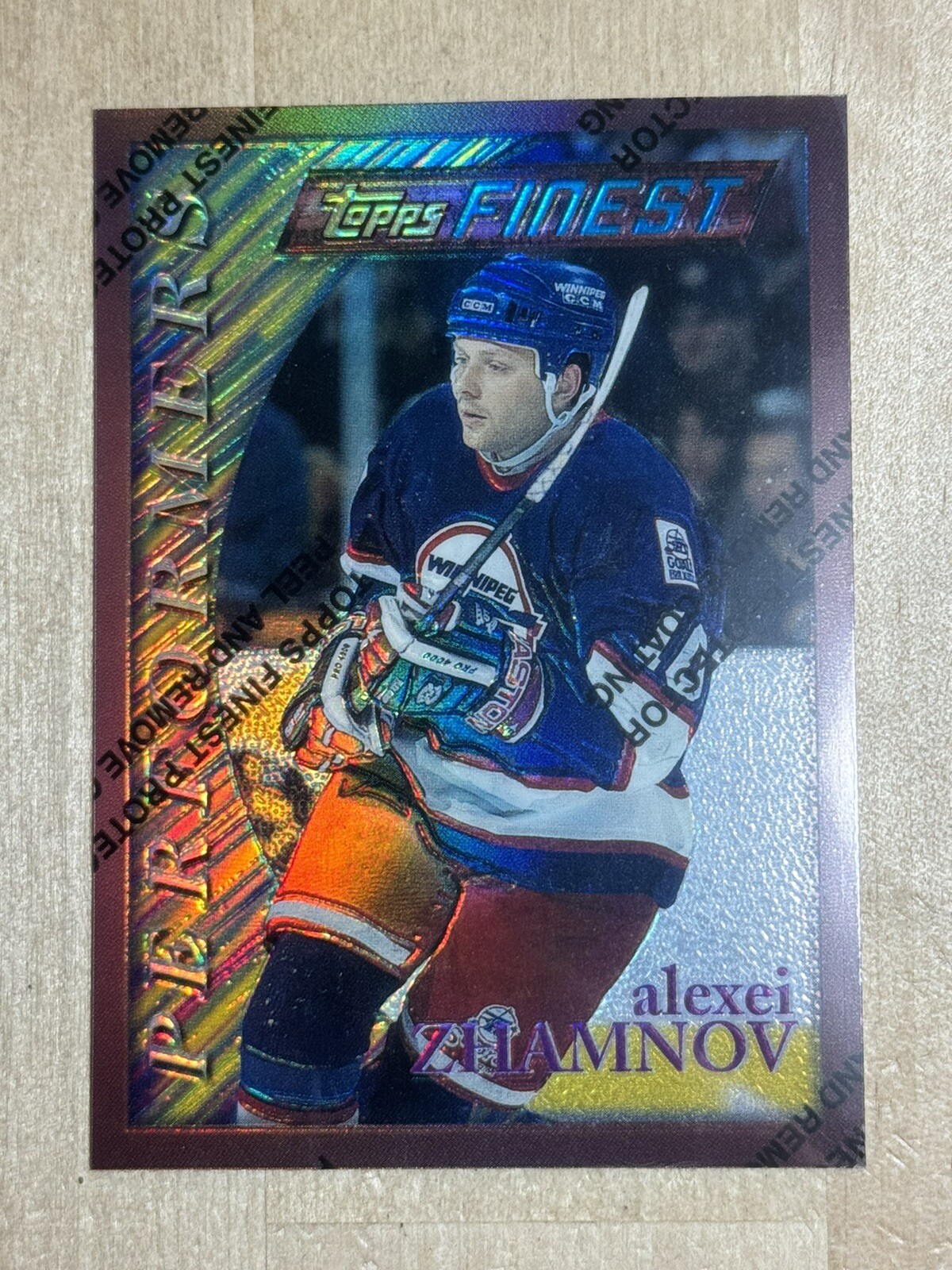 1996-97 Phoenix Coyotes Alexei Zhamnov Topps Finest PERFORMERS SP #78 THEME P86