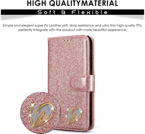 Bling Glitter Wallet Flip Case For iPhone 11 Pro Max XS Max XR SE 8 7+ 6 11 Pro - Picture 21 of 24