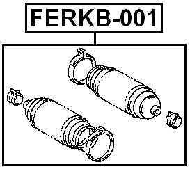 Bota de engranaje de dirección FEBEST FERKB-001 OEM 68028831AC Foto 2 de 3