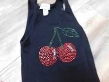 LE LOTUS BLEU  BLACK TANK TOP SIZE LARGE