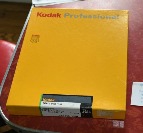 (50) Sealed Box 8x10 Tri-X Sheet Film Kodak Professional  ISO 320   Exp 2002