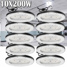 10 Pack 200W UFO Led High Bay Light Commercial Industrial Warehouse Shop Lights