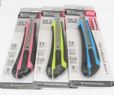 1pc Deli 2039 Utility Knife 80x9x0.4mm blades Heavy small size TPE Handle Knife