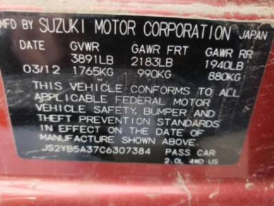 2007-2013 Suzuki SX4 Driver Left Front Spindle Knuckle OEM