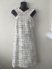 Banana Republic Italian Tweed Cross Front dress size 8 Classic Preppy Money