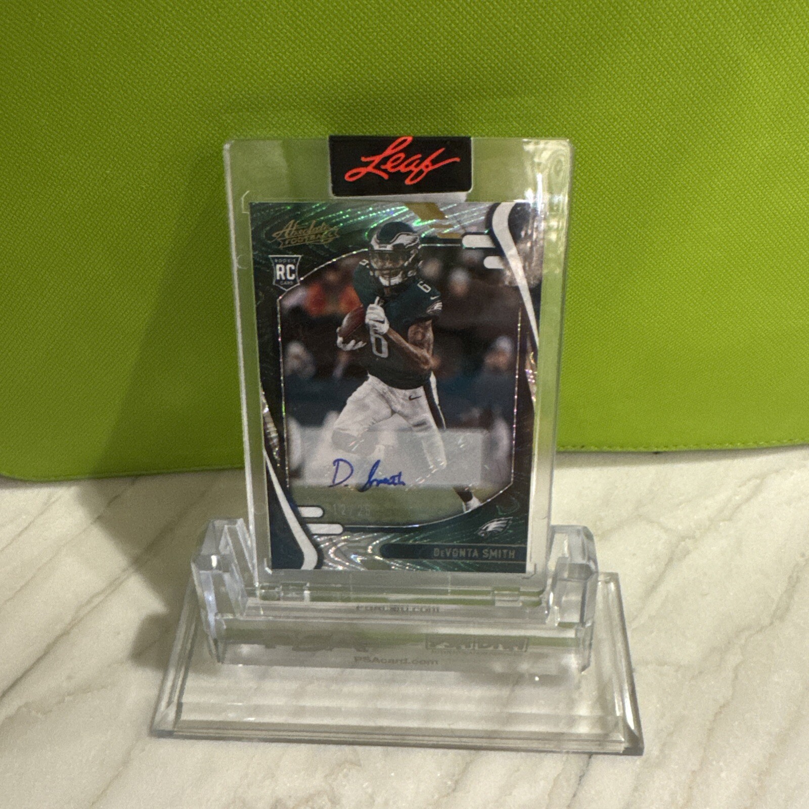 Devonta Smith 2021 Absolute football Green Wave /25 Auto Rookie EAGLES