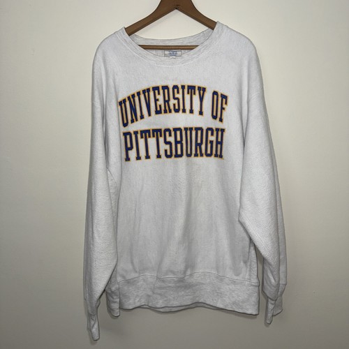Vtg Reverse Weave University Of Pittsburgh Sz XL Inside Out Champion Sweatshirt