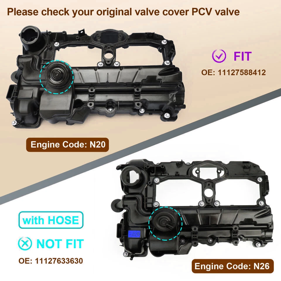 原始设备制造商阀盖套件适用于 12-18 宝马 N20 228i 320i 328i xDrive X3 X5 X1 Z4 L4 2.0L — 第 3/4 张图片