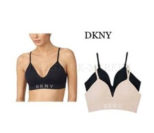 NEW OPEN PACK WOMENS DKNY 2 PACK SEAMLESS SOFT STRETCH FABRIC LOGO BRAS VARIETY