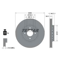 Textar 2X Bremsscheibe 92254603