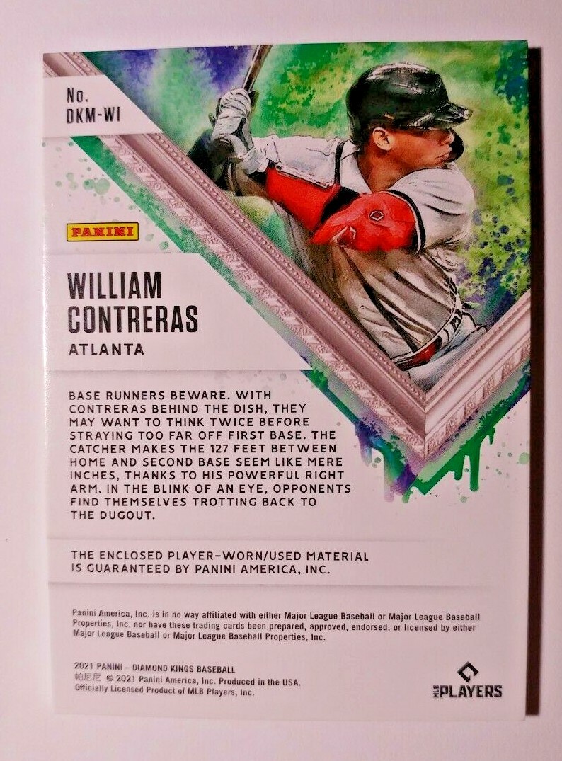 ゲームセンター・ゲームカード WILLIAM CONTRERAS 2021 DIAMOND KINGS DUAL RELIC HOLO SILVER WILLIAM CONTRERAS