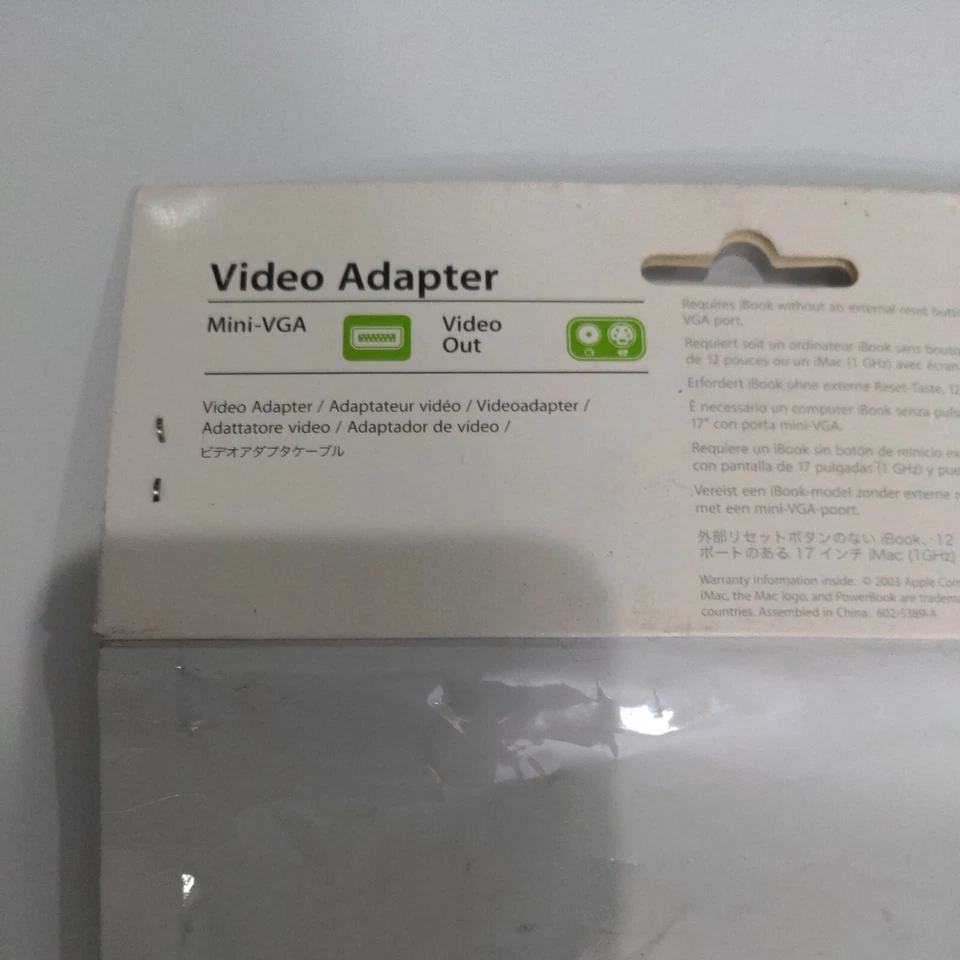 Apple M9109G/A Video Adapter Mini-VGA to S-Video Mac for iBook, iMac, Powerbook - Image 3 of 4