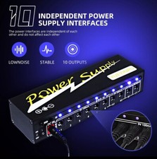 Power Supply Guitar Effect Pedals 10 Isolated Outputs 9V 12V 18V New