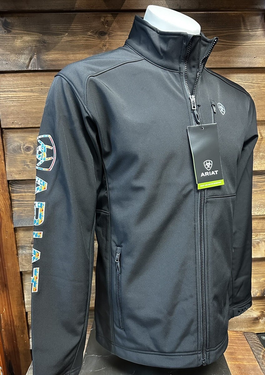 Ariat Men's Logo Jacket New Team Softshell Black Multie