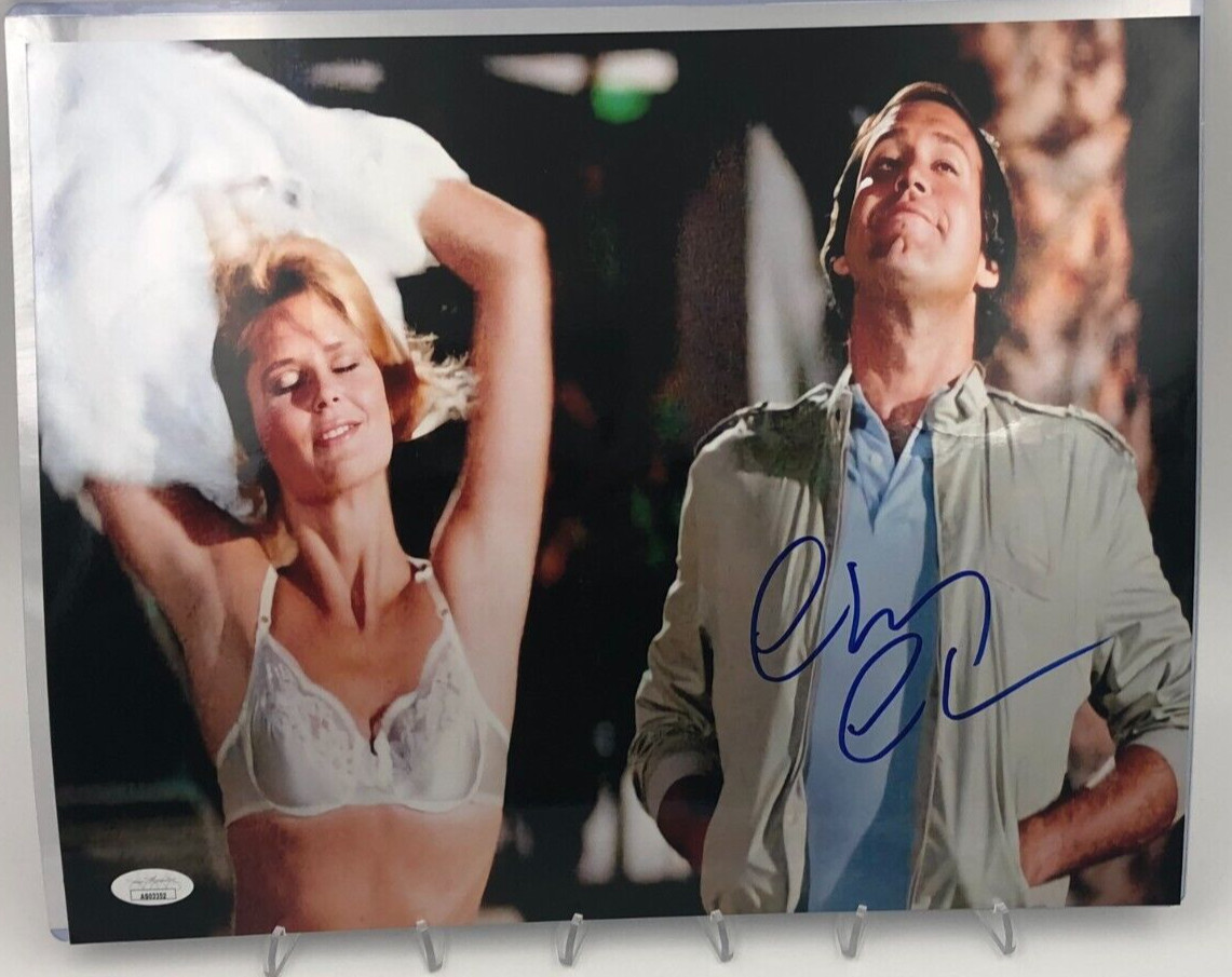 Chevy chase jsa auto signed 11x14 large photo movie vacation w christie brinkley