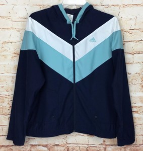adidas blue green & white lightweight track jacket