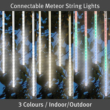 The Christmas Workshop Connectable In/Outdoor Meteor Shower Icicle String Lights