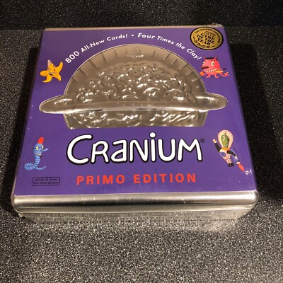 Cranium Primo Edition Collectors Tin Board Game 800 Cards 4x Clay! NEW SEALED