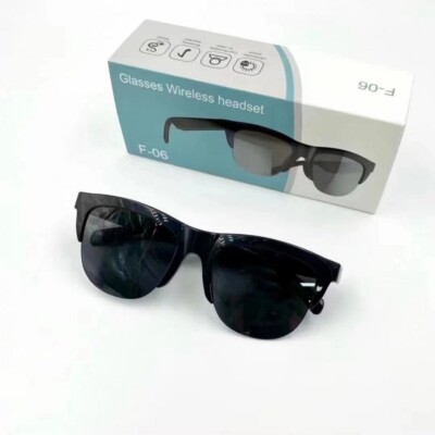 Smart Glasses Bluetooth Wireless Stereo Music for Phone -Black