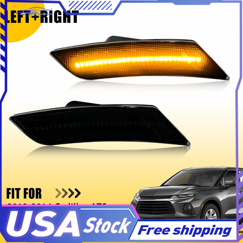 For Cadillac ATS/XT5 Chevy Blazer Car Amber Side Smoked Marker Lens Signal Light