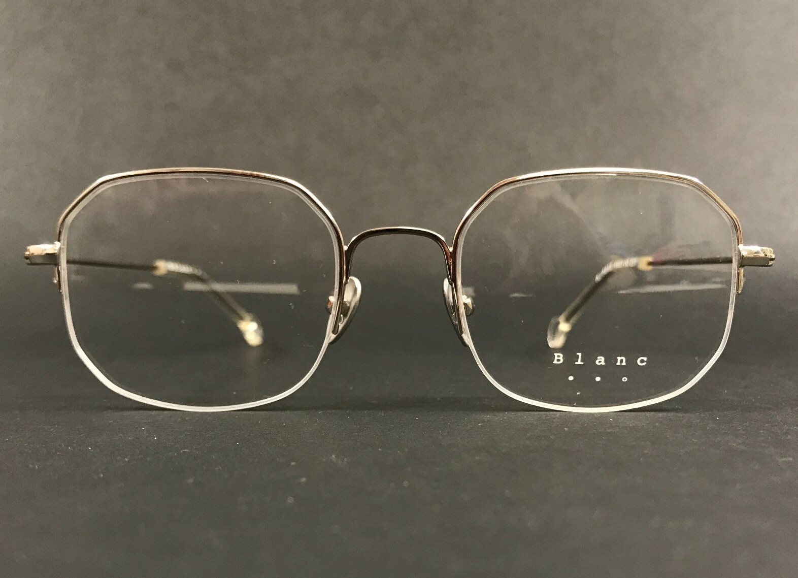 Nathalie Blanc Petite Eyeglasses Frames AURELE 227 Silver Octagonal 45-19-140