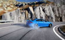 Cars mountains roads super jaguar xfr Desk Mat Stitched