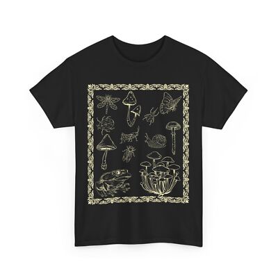 Goblincore Aesthetic Snails Mushrooms Frog Insect Shirt, Mycology Lovers Shirt 