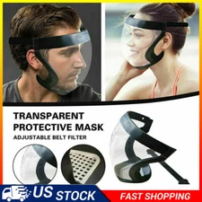 Face Anti-fog Shield Super Protective Head Cover Transparent Safety Mask Black