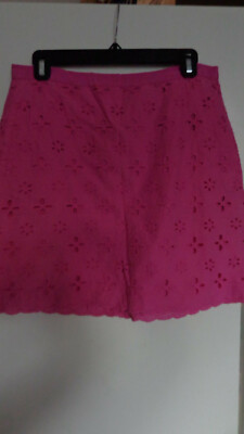 Jupe Courte Florale Magenta Ann Taylor LOFT - Taille XS Petites (PXS) - Style Bubble, Très Bon état